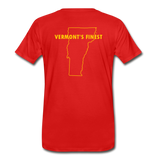 Men's Premium T-Shirt - Tall Truck, Vermont's Finest w/State - red