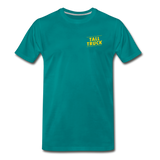 Men's Premium T-Shirt - Tall Truck, Vermont's Finest w/State - teal