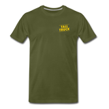 Men's Premium T-Shirt - Tall Truck, Vermont's Finest w/State - olive green