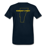 Men's Premium T-Shirt - Tall Truck, Vermont's Finest w/State - deep navy