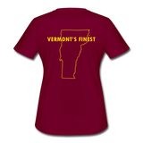 Women's Moisture Wicking Performance T-Shirt - burgundy