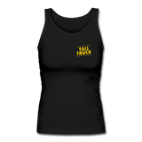 Women's Longer Length Fitted Tank - black