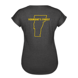 Women's Tri-Blend V-Neck T-Shirt - deep heather