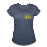 Women's Tri-Blend V-Neck T-Shirt - navy heather