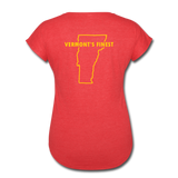 Women's Tri-Blend V-Neck T-Shirt - heather red