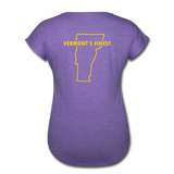Women's Tri-Blend V-Neck T-Shirt - purple heather