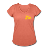 Women's Tri-Blend V-Neck T-Shirt - heather bronze