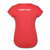 Women's Tri-Blend V-Neck T-Shirt - heather red