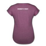 Women's Tri-Blend V-Neck T-Shirt - heather plum