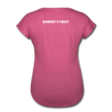 Women's Tri-Blend V-Neck T-Shirt - heather raspberry