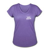 Women's Tri-Blend V-Neck T-Shirt - purple heather