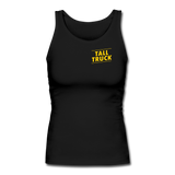 Women's Longer Length Fitted Tank - black