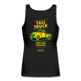 Women's Longer Length Fitted Tank - black