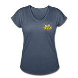 Women's Tri-Blend V-Neck T-Shirt - navy heather