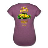 Women's Tri-Blend V-Neck T-Shirt - heather plum