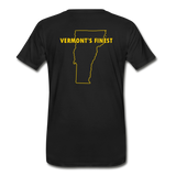 Men's Premium T-Shirt - Tall Truck, Vermont's Finest w/State - black