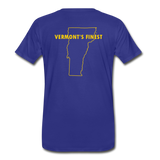 Men's Premium T-Shirt - Tall Truck, Vermont's Finest w/State - royal blue