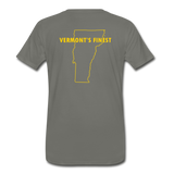 Men's Premium T-Shirt - Tall Truck, Vermont's Finest w/State - asphalt gray