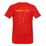 Men's Premium T-Shirt - Tall Truck, Vermont's Finest w/State - red