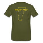 Men's Premium T-Shirt - Tall Truck, Vermont's Finest w/State - olive green