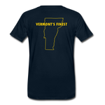 Men's Premium T-Shirt - Tall Truck, Vermont's Finest w/State - deep navy