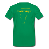 Men's Premium T-Shirt - Tall Truck, Vermont's Finest w/State - kelly green