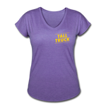 Women's Tri-Blend V-Neck T-Shirt - purple heather