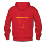Men's Hoodie | Tall Truck Logo w/ Vermont's Finest - red