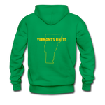 Men's Hoodie | Tall Truck Logo w/ Vermont's Finest - kelly green